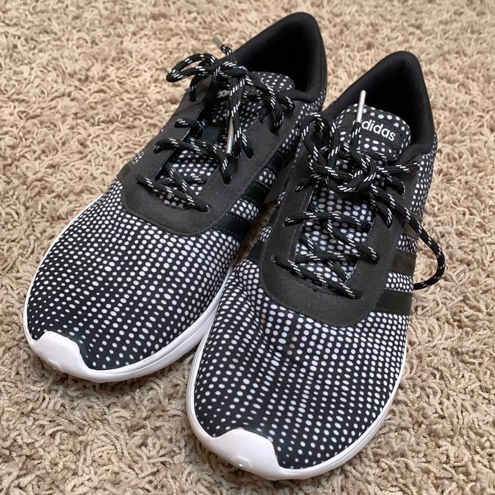 Adidas Neo sz 10 lightweight Black White dots shoes